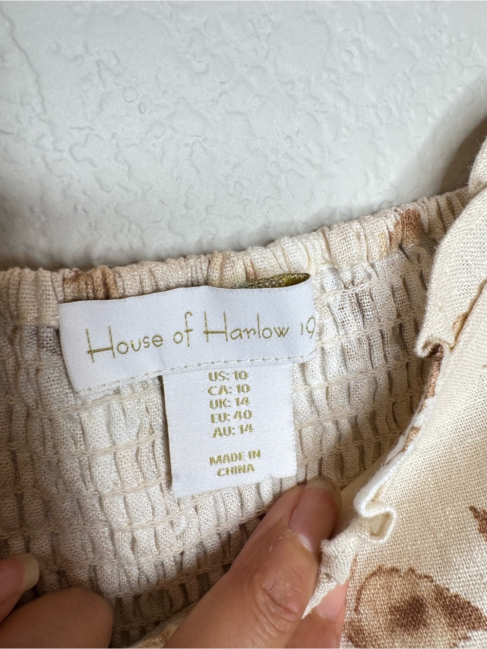 House of Harlow 1960 Floral Linen Blend Two Piece Set Size 10 Resort Coastal - Picture 4 of 12